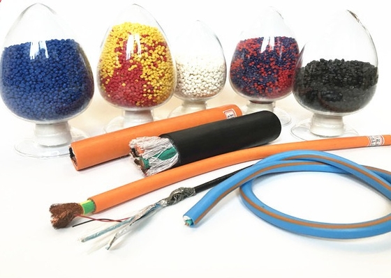 Colorful Rigid Pvc Granules , Flame Retardant Pvc Compound 70℃ Temperature Resistance